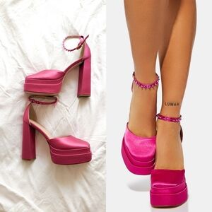 Elegant Pink Platform Heels